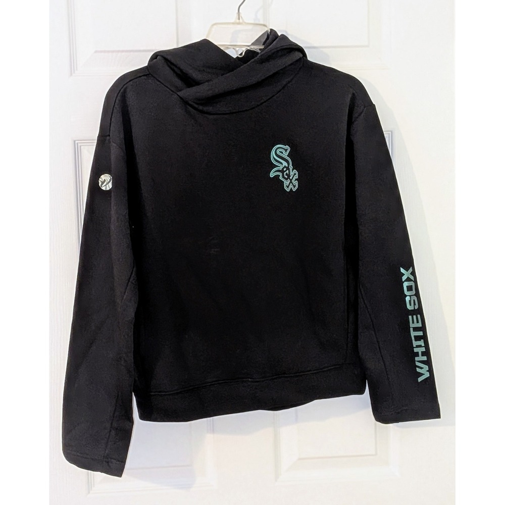 Leveled Wear Chicago White Sox Hoodie Pullover Black Logo‎ Small NWT